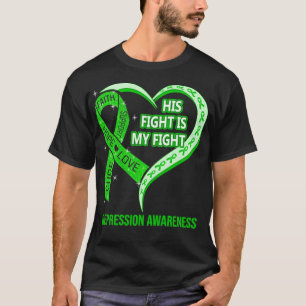 Hans kamp är min kamp mot mitt hjärtedepression t shirt