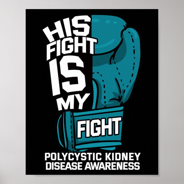 Hans kamp är min kamp mot polycystisk njursjukdom poster (Framsidan)