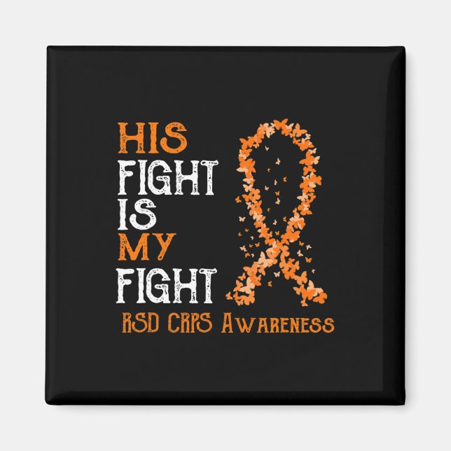 Hans kamp är min kamp mot RSD Crps Awareness 3 Magnet (Framsidan)