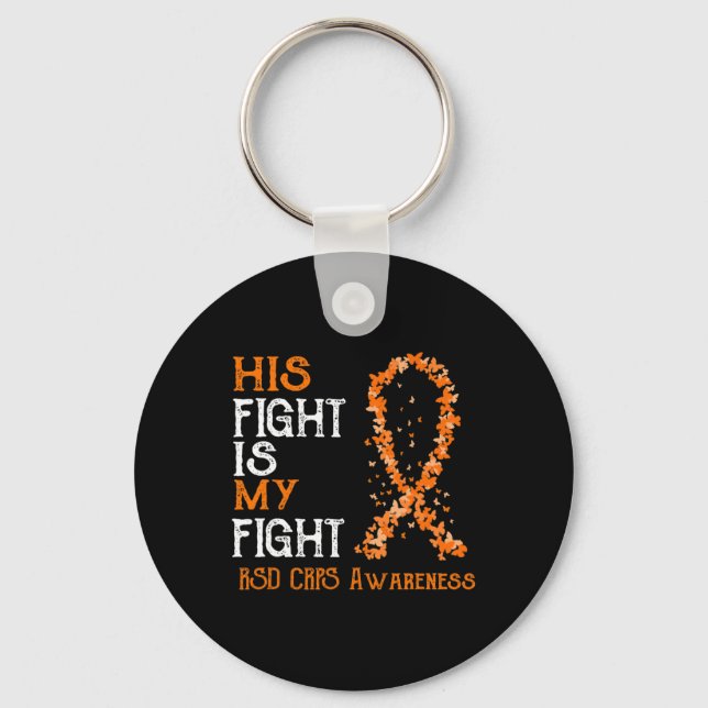 Hans kamp är min kamp mot RSD Crps Awareness 3 Nyckelring (Framsida)