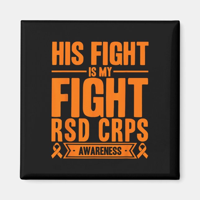 Hans kamp är min kamp mot RSD Crps Awareness 4 Magnet (Framsidan)