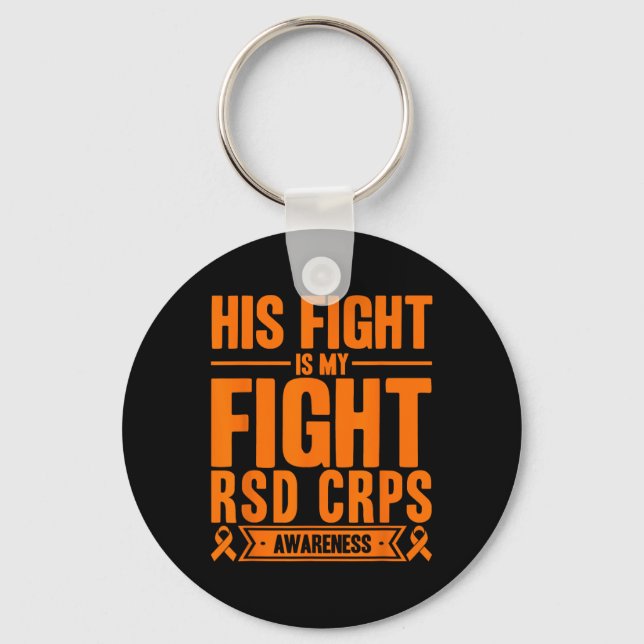 Hans kamp är min kamp mot RSD Crps Awareness 4 Nyckelring (Framsida)