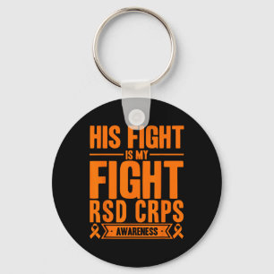Hans kamp är min kamp mot RSD Crps Awareness 4 Nyckelring