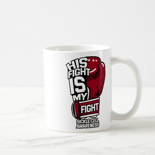 Hans kamp är min kamp mot sickle Cell Awareness Bu Kaffemugg (Höger)