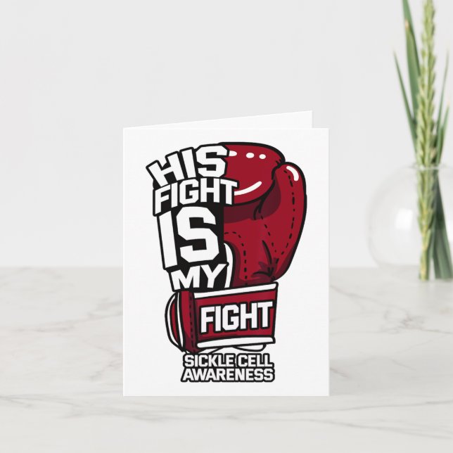 Hans kamp är min kamp mot sickle Cell Awareness Bu Kort (Framsida)