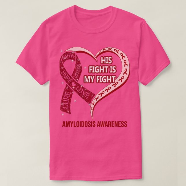 Hans kamp är min kamp, Ribbon Heart Amyloidos Awa T Shirt (Design framsida)