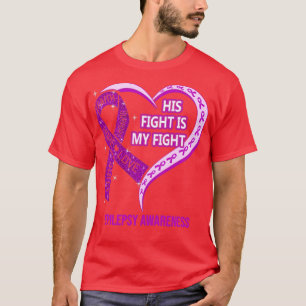 Hans kamp är min kamp, Ribbon Heart Epilepsy Aware T Shirt