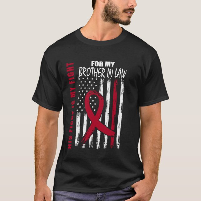 Hans kamp är min kamp svåger Multipel myelom T Shirt (Framsida)
