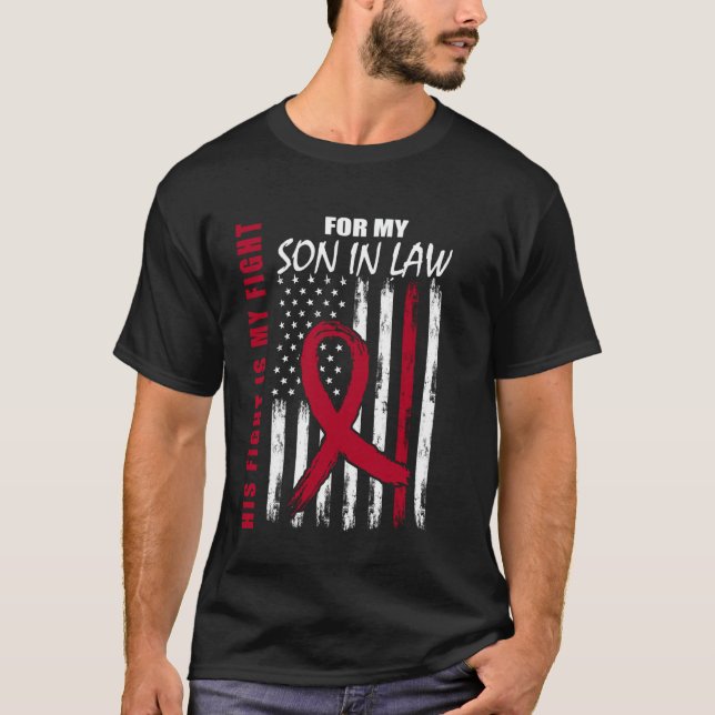 Hans kamp är min kamp svärson multipelt myelom t shirt (Framsida)
