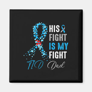 Hans kamp är min kamp T1D Pappa Diabetes Awareness Magnet