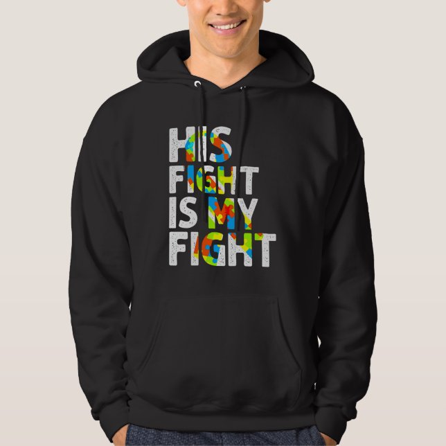 Hans kamp är min kampanjmedvetenhet hoodie (Framsida)