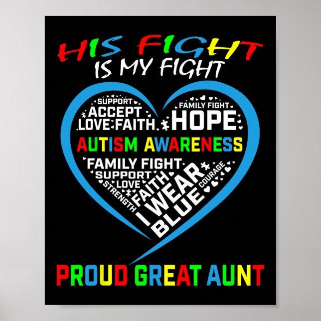 Hans kamp är min kampanjmedvetenhet om Nephew Grea Poster (Framsidan)