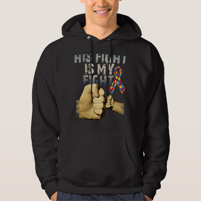 Hans kamp är min kampanjvänlighet och mitt stöd hoodie (Framsida)