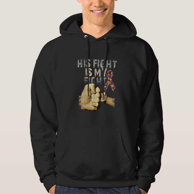 Hans kamp är min kampanjvänlighet och mitt stöd hoodie (Framsida)