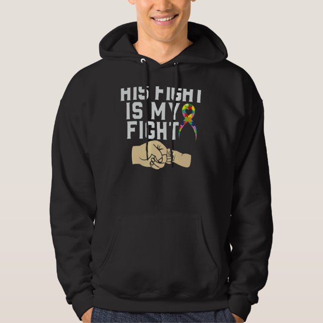 Hans kamp är min kampanjvänlighet och mitt stöd hoodie (Framsida)
