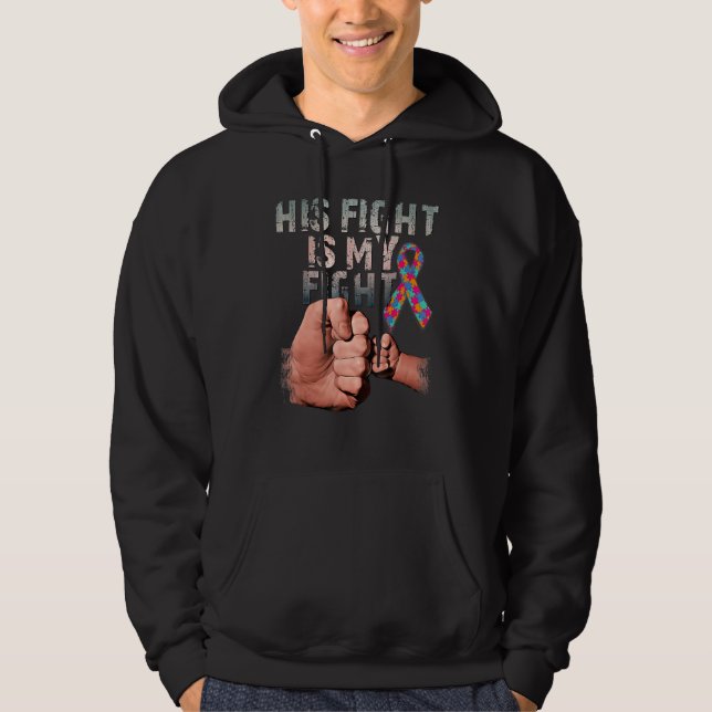 Hans kamp är min kampanjvänlighet och mitt stöd hoodie (Framsida)