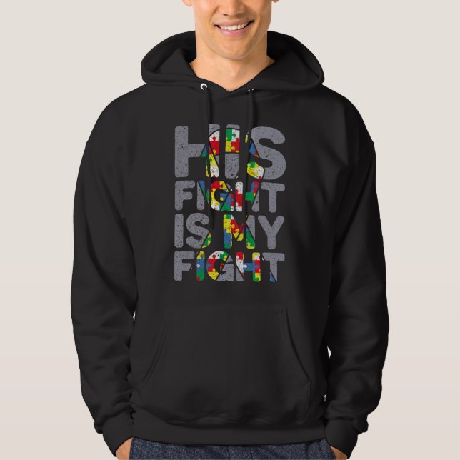 Hans kamp är min kampanjvänlighet och mitt stöd hoodie (Framsida)