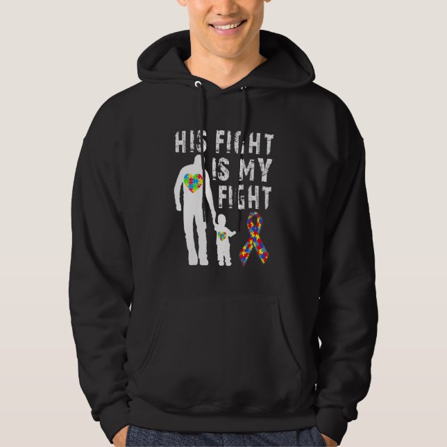 Hans kamp är min kampanjvänlighet och mitt stöd hoodie (Framsida)