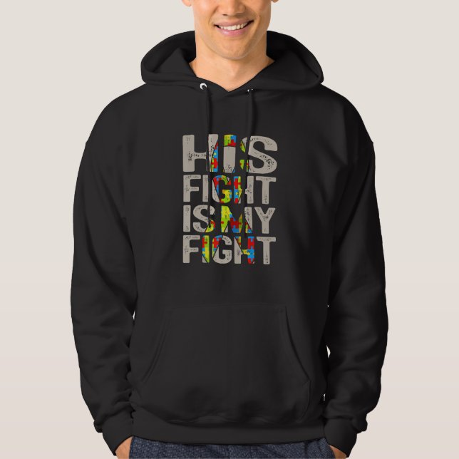 Hans kamp är min kampanjvänlighet och mitt stöd hoodie (Framsida)