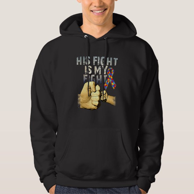 Hans kamp är min kampanjvänlighet och mitt stöd hoodie (Framsida)