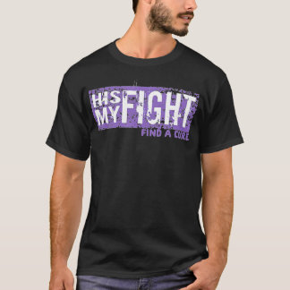 Hans kamp är min Lila Alzheimers demens T Shirt