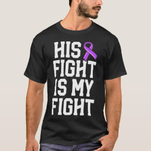 Hans kamp är min Lila Ribbon, som ger mig Epilepsi T Shirt