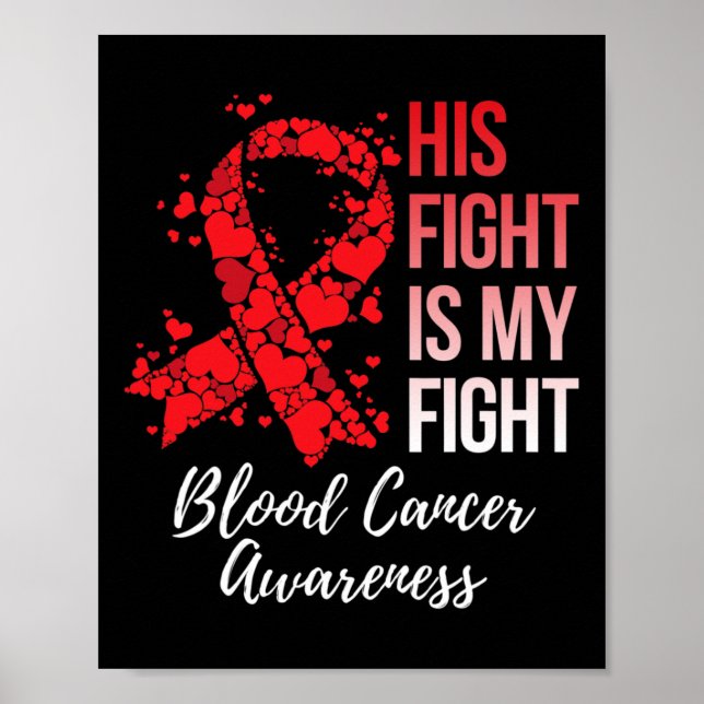 Hans kamp är min medvetenhet om blodcancer poster (Framsidan)