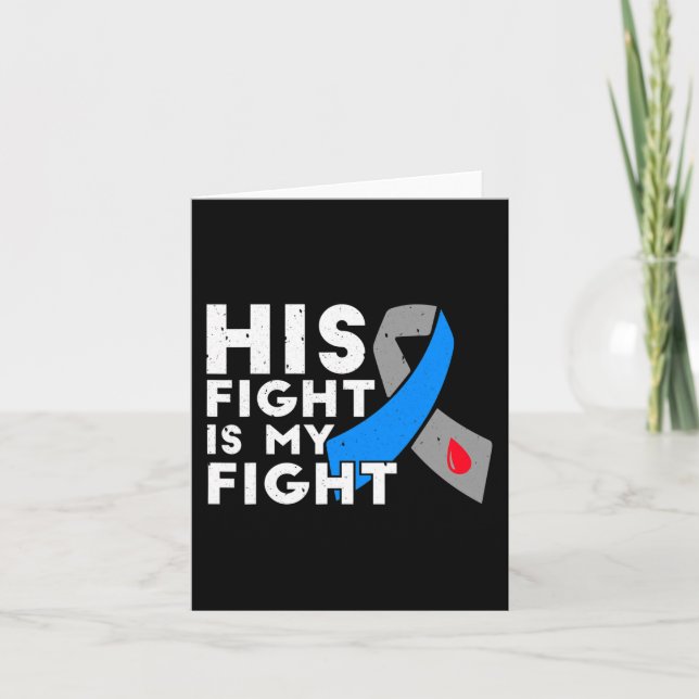 Hans kamp är min typ 1-diabetesmedvetenhet G Kort (Framsida)