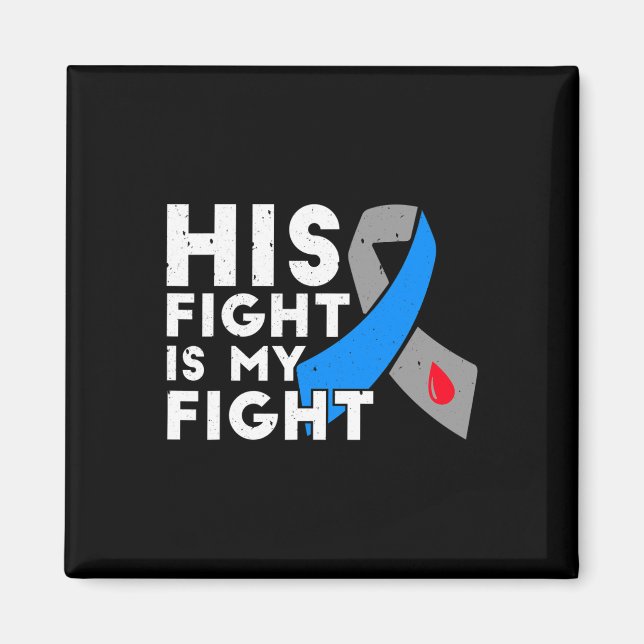 Hans kamp är min typ 1-diabetesmedvetenhet G Magnet (Framsidan)