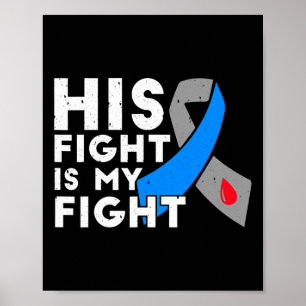 Hans kamp är min typ 1-diabetesmedvetenhet G Poster
