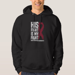 Hans kamp är min uppmärksamhet för hjärnans medvet hoodie
