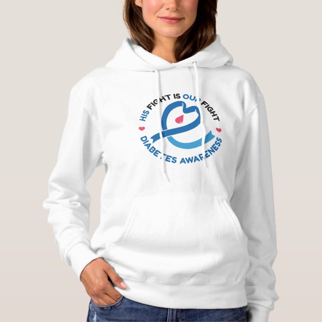 Hans kamp är vår kamp – Diabetesmedvetenhet T Shirt (Framsida)