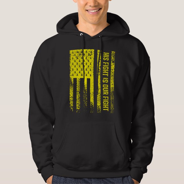 Hans kamp är vår kamp - Sarcoma Awareness Hoodie (Framsida)