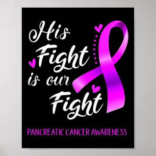 Hans kamp är vår medvetenhet om kampen mot cancer poster