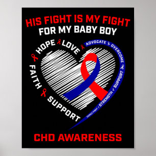 Hans Kamp Baby Pojke Son CHD Medvetenhet Hjärtsjuk Poster