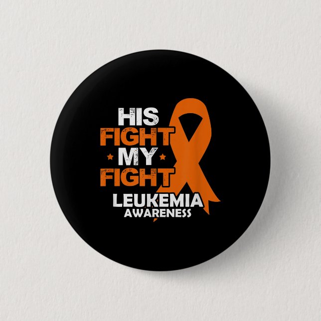 Hans kamp min kamp Leukemi medvetenhet Orange band Knapp (Framsida)