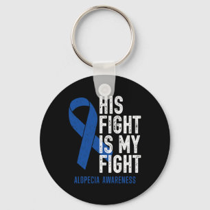 Hans kamp mot min familjesupport Alopecia Areata Nyckelring