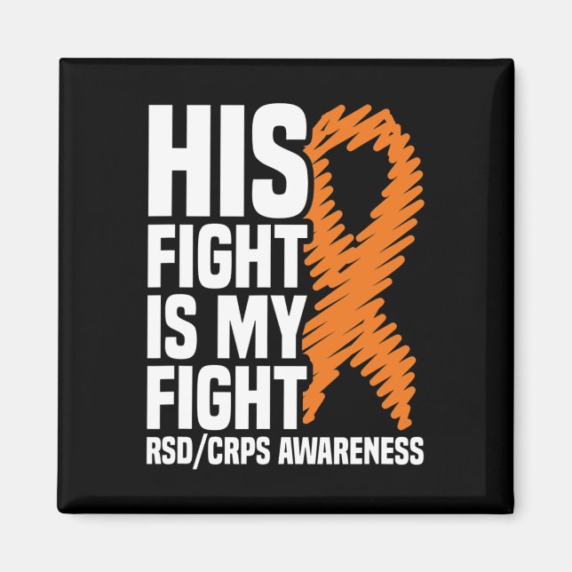 Hans kamp mot min Orange Ribbon Rsdcrps-medvetenhe Magnet (Framsidan)