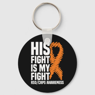 Hans kamp mot min Orange Ribbon Rsdcrps-medvetenhe Nyckelring
