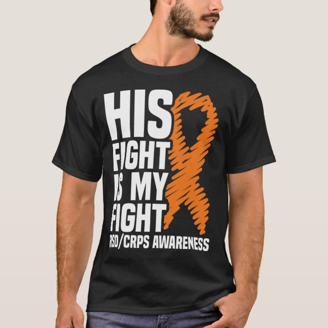 Hans kamp mot min Orange Ribbon Rsdcrps-medvetenhe T Shirt (Framsida)