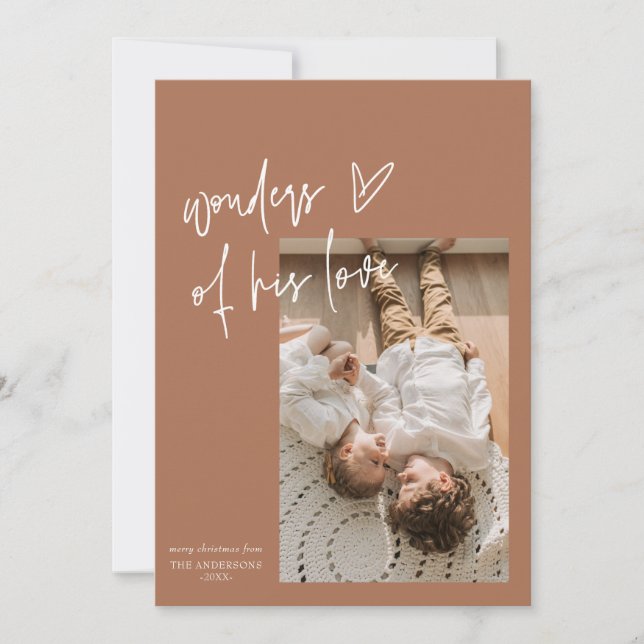 Hans Kärlek ett foto-Religiösa jul Julkort (Framsida)