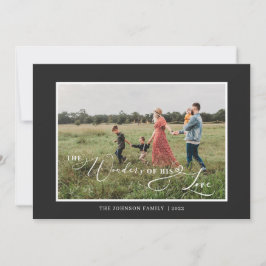 Hans Kärlek fotoskript är enkelt Julkort