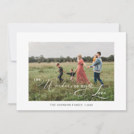 Hans Kärlek fototypografi Red Julkort