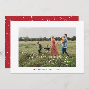 Hans Kärlek fototypografi Red Julkort