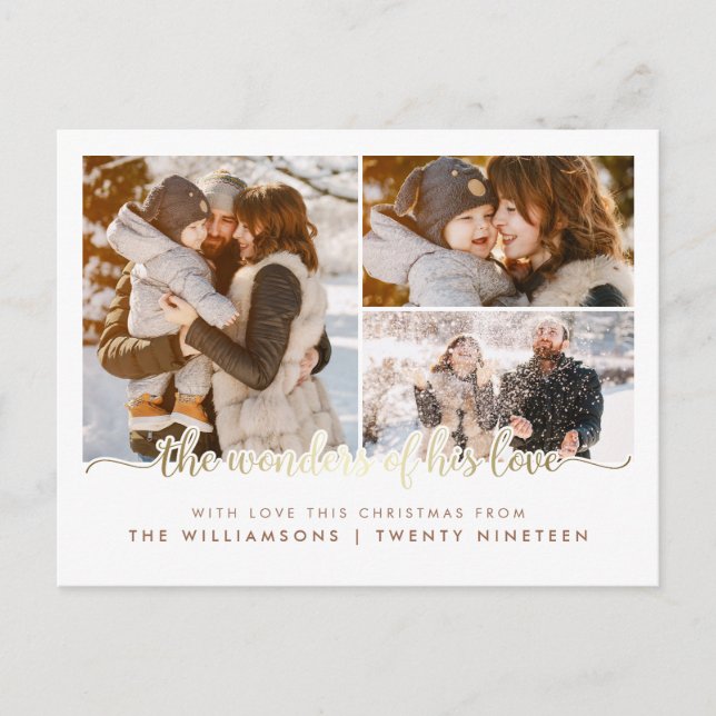 Hans Kärlek jul 3-fotomaket Vykort (Framsida)