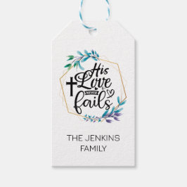 Hans Kärlek Misslyckas aldrig Presentetikett