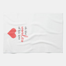 Hans Kärlek Red and White Kitchen Towel Kökshandduk