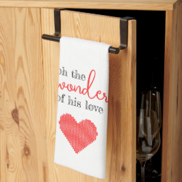 Hans Kärlek Red and White Kitchen Towel Kökshandduk
