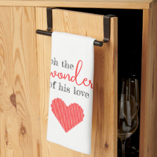Hans Kärlek Red and White Kitchen Towel Kökshandduk