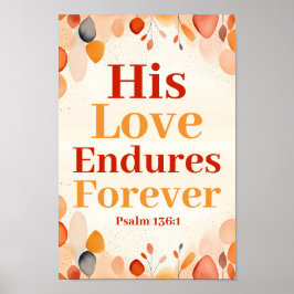 Hans kärlek uthärdar för alltid Boho Christian Wal Poster